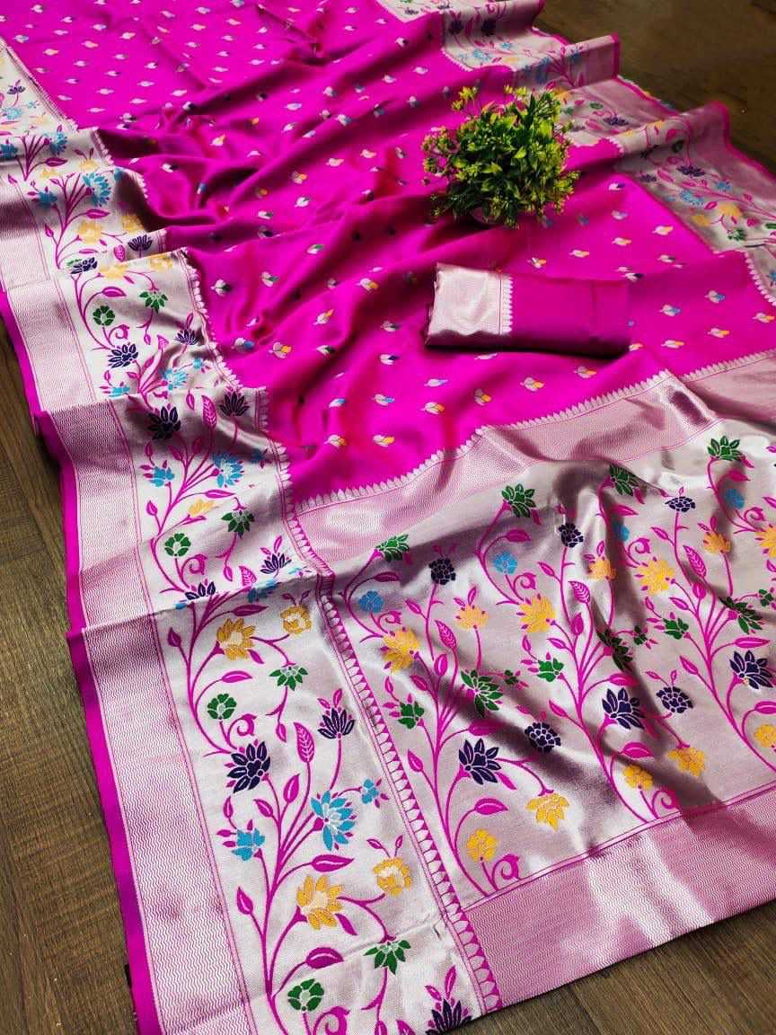 Ynf Paithani Silk RIN138 774 Sarees Wholesale Indian Sarees Silk Sarees Sarees With Blouse Manufacturer