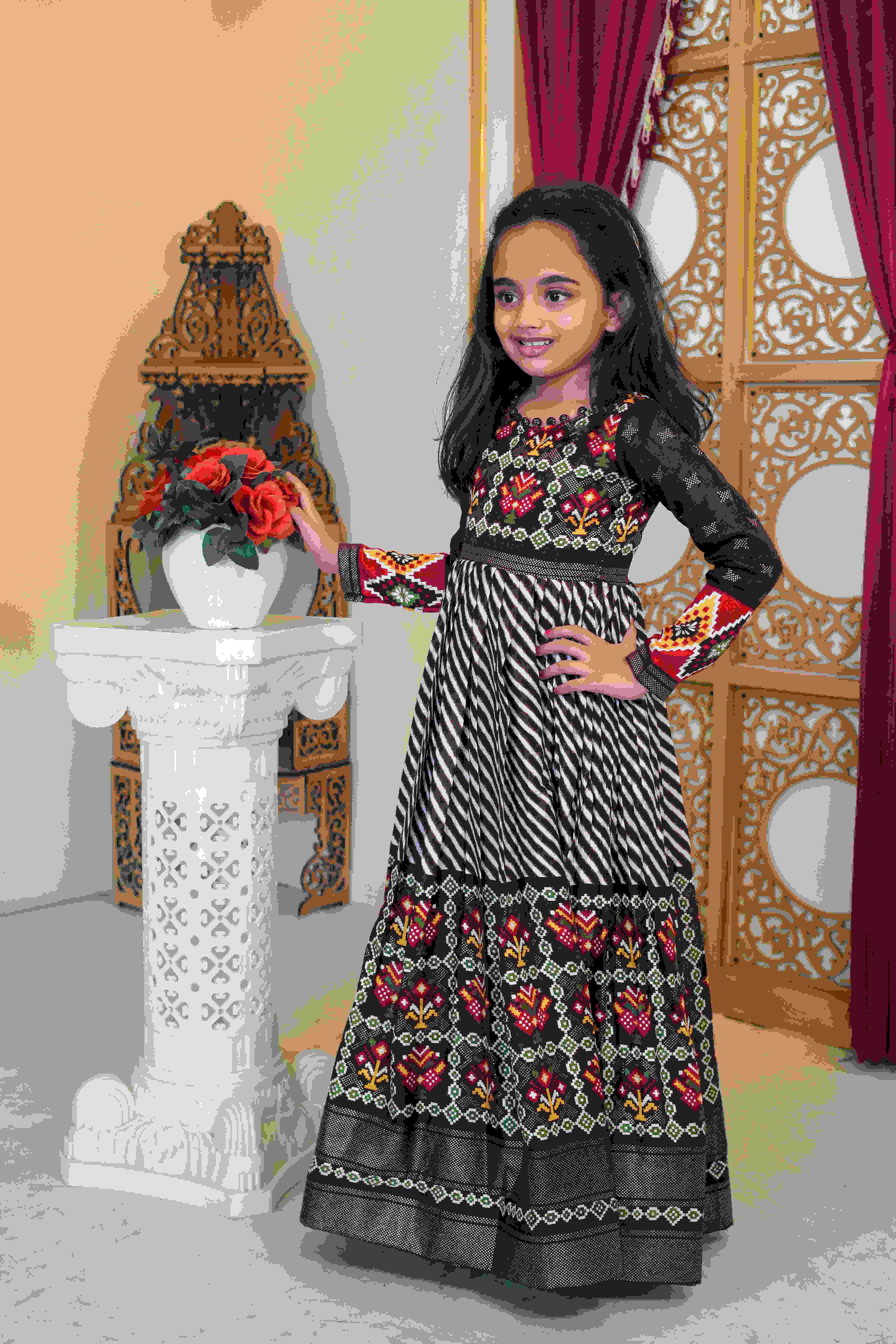 Ynf Pashmina KESH215 1014 Kids Wear Wholesale Kids Gown Kids Ethnic Gowns Baby Girl Lehenga Manufacturer