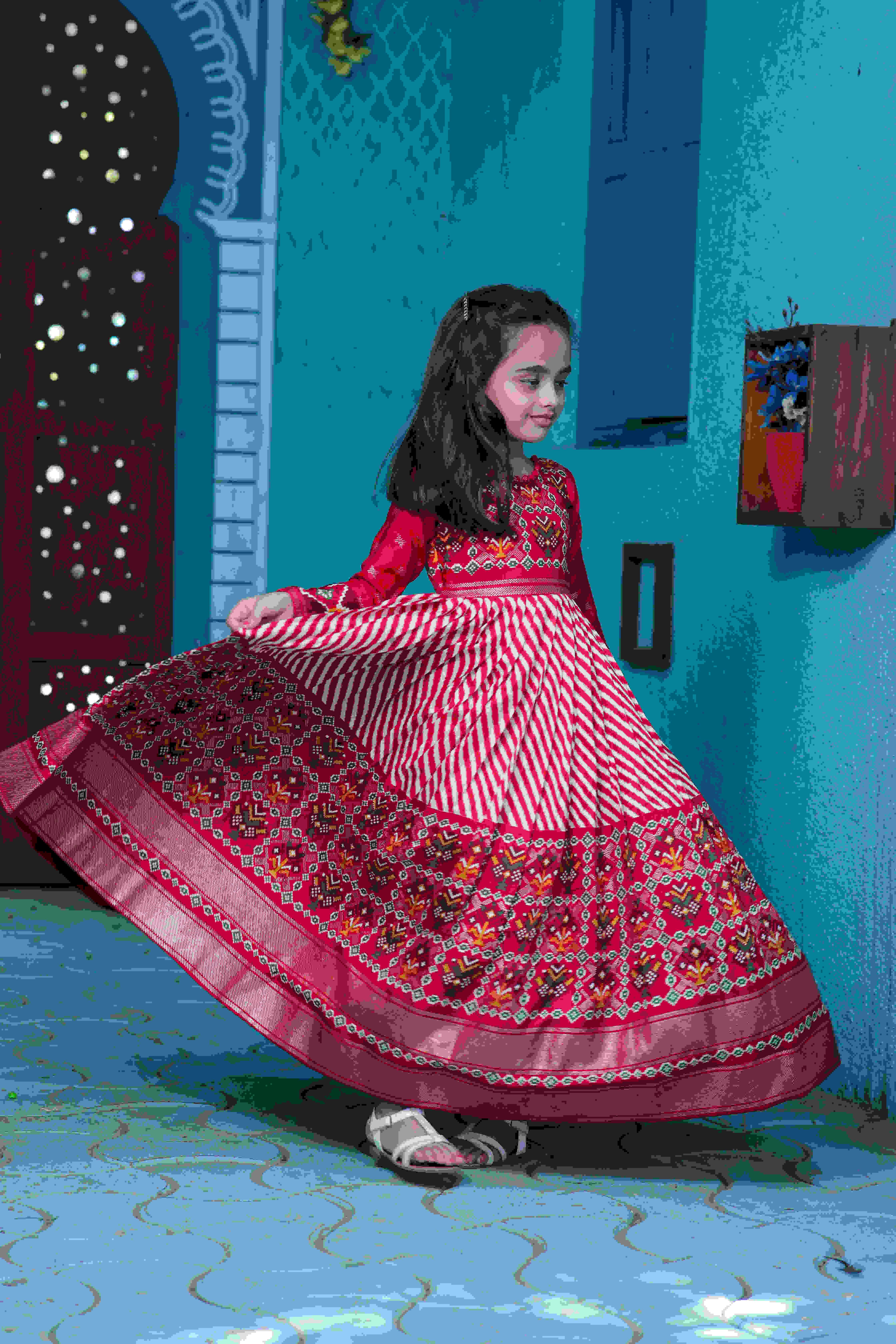 Ynf Pashmina KESH215 1014 Kids Wear Wholesale Kids Gown Kids Ethnic Gowns Baby Girl Lehenga Manufacturer