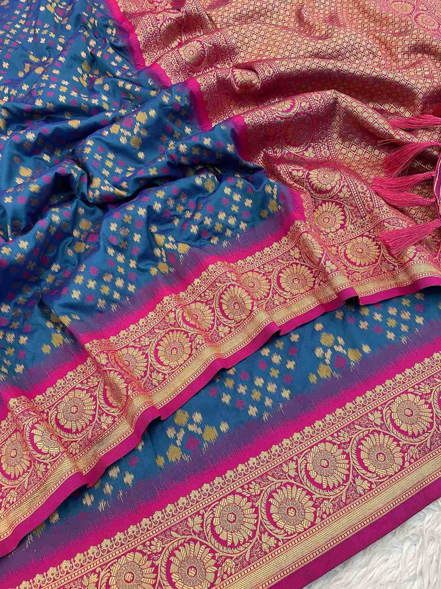 Ynf Patola Silk RIN116 IKKAT PATOLA Silk Sarees Wholesale Patola Sarees Zari Border Silk Sarees Festival Silk Sarees Manufacturer