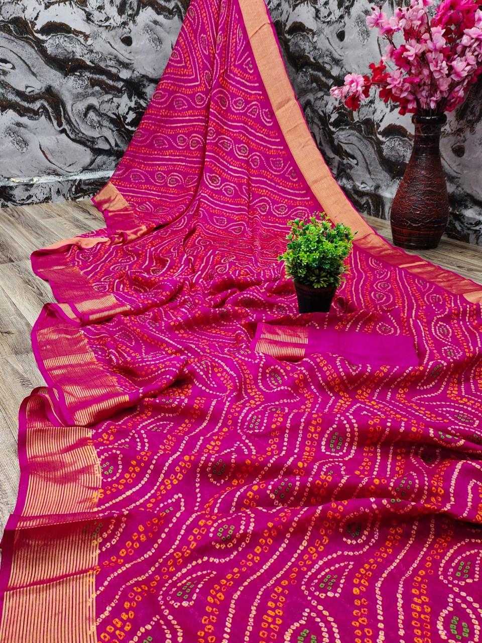 Ynf Pure Bandhej KESH364 JHP02 Sarees Wholesale Fancy Sarees Printed Sarees Bandhani Sarees Manufacturer