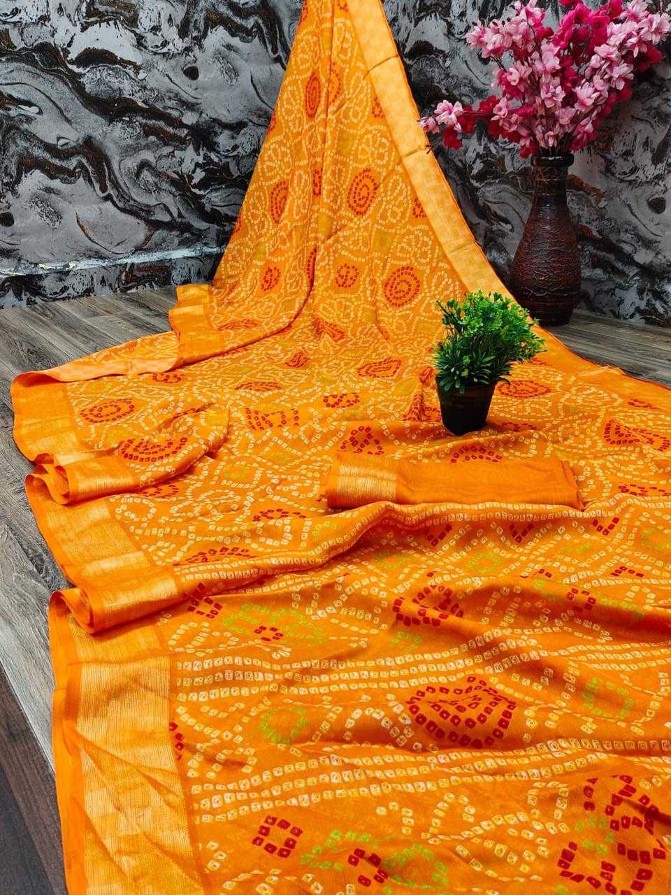 Ynf Pure Bandhej KESH364 JHP02 Sarees Wholesale Fancy Sarees Printed Sarees Bandhani Sarees Manufacturer