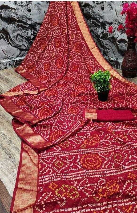 Ynf Pure Bandhej KESH364 JHP02 Sarees Wholesale Fancy Sarees Printed Sarees Bandhani Sarees Manufacturer