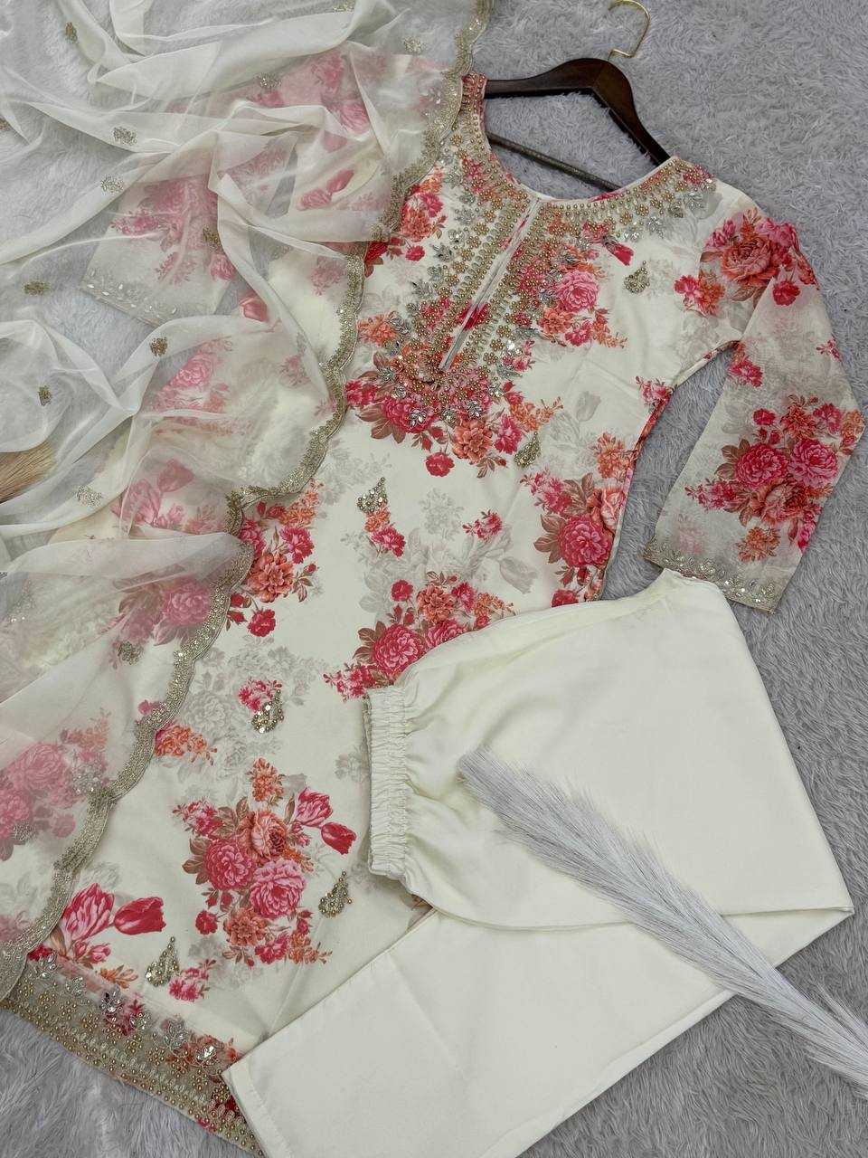 YNF PURE ORGANZA KESH157 1682 SUITS & DRESSES WHOLESALE EMBROIDERY PRINTED PARTY WEAR SUITS MANUFACTURER