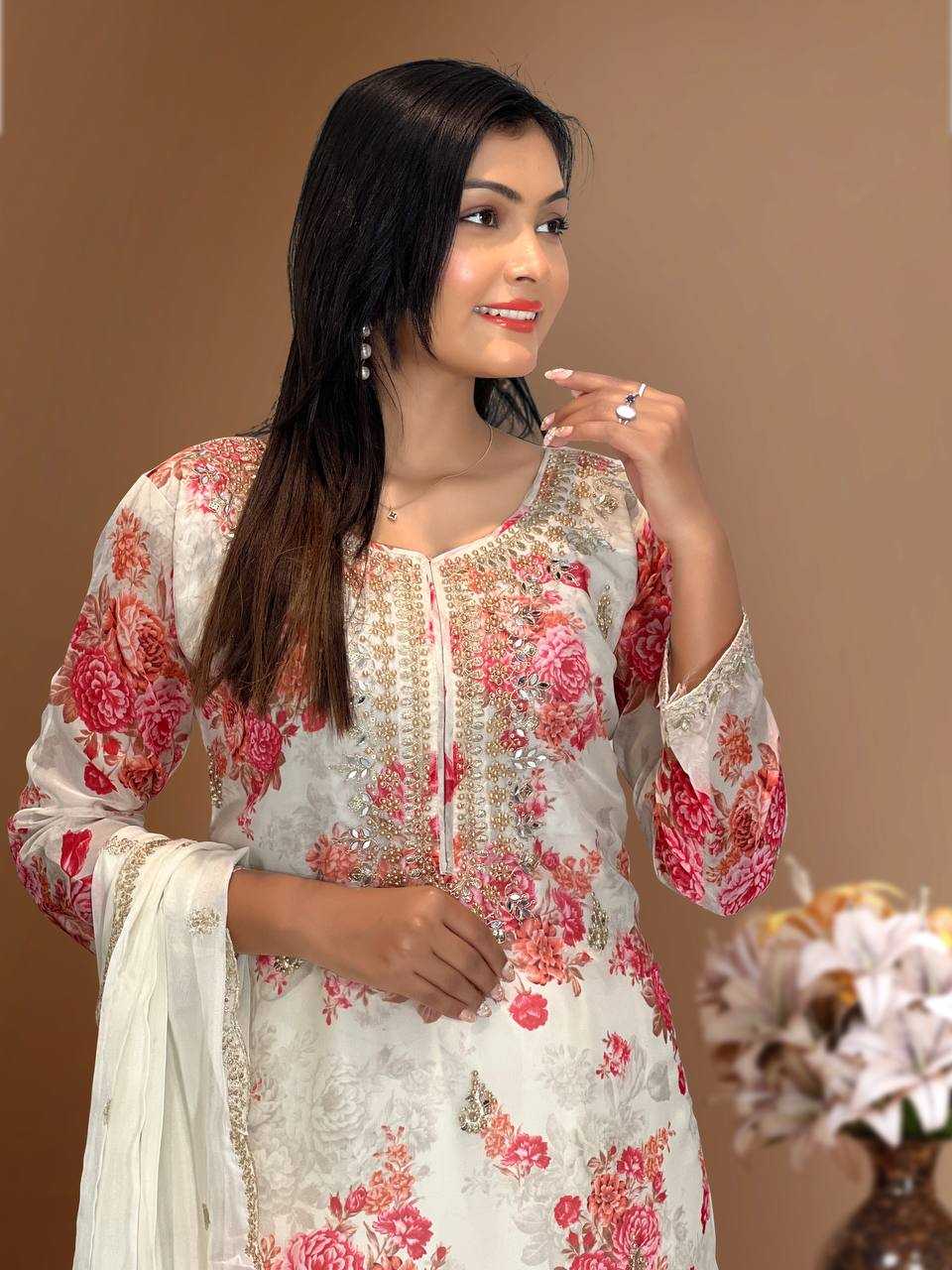 YNF PURE ORGANZA KESH157 1682 SUITS & DRESSES WHOLESALE EMBROIDERY PRINTED PARTY WEAR SUITS MANUFACTURER