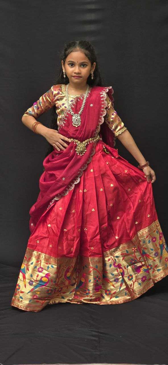 Ynf Pure Silk RIN161 RPVR19 Kids Wear Wholesale Kids Lehenga Kids Silk Dress Manufacturer