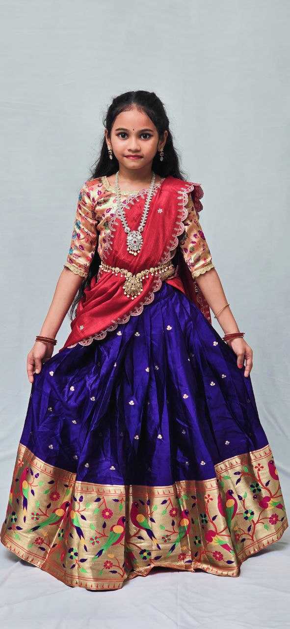 Ynf Pure Silk RIN161 RPVR19 Kids Wear Wholesale Kids Lehenga Kids Silk Dress Manufacturer