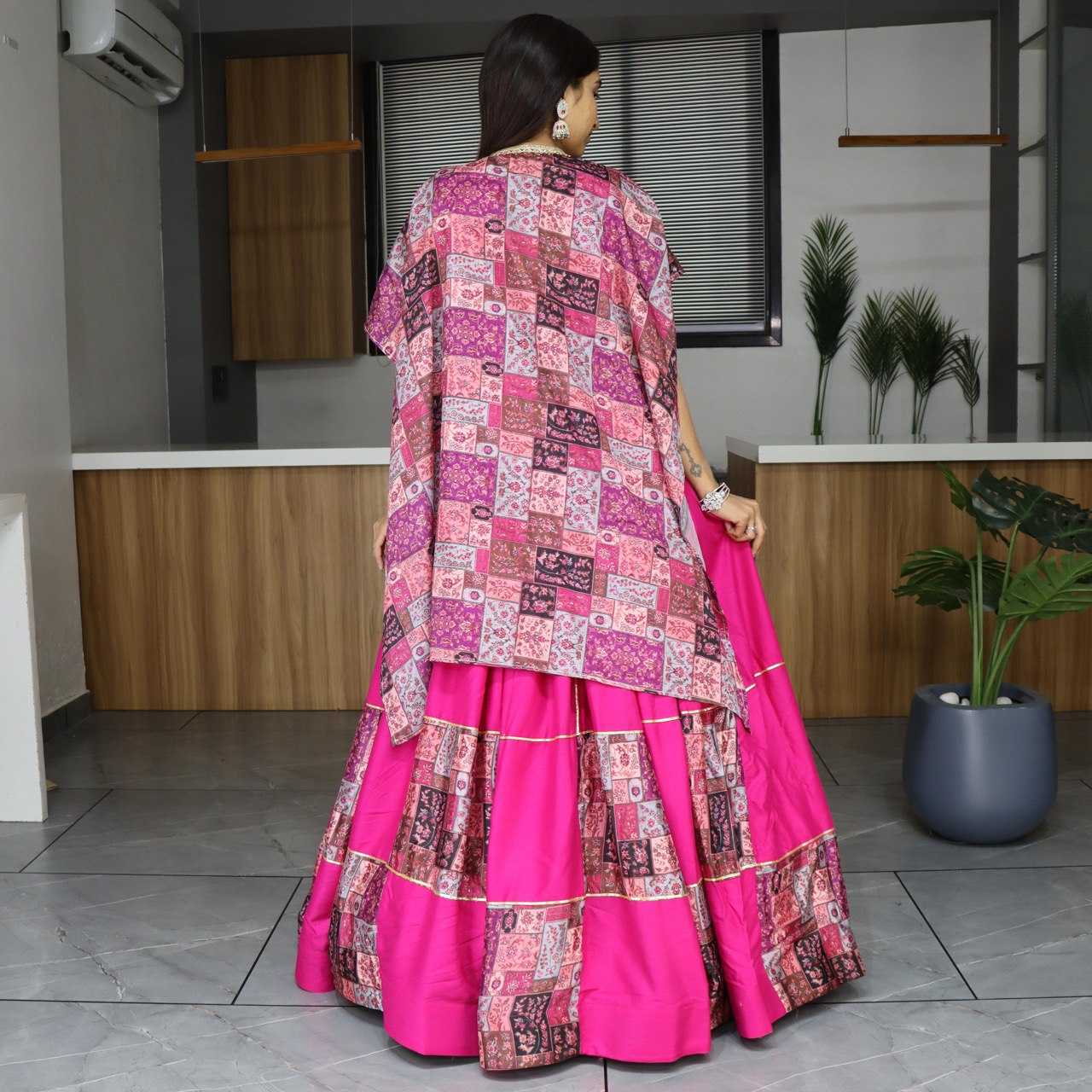 YNF RAYON COTTON RIN119 9007 LEHENGAS WHOLESALE INDO WESTERN SIMPLE GOTA PATTI LEHENGAS MANUFACTURER