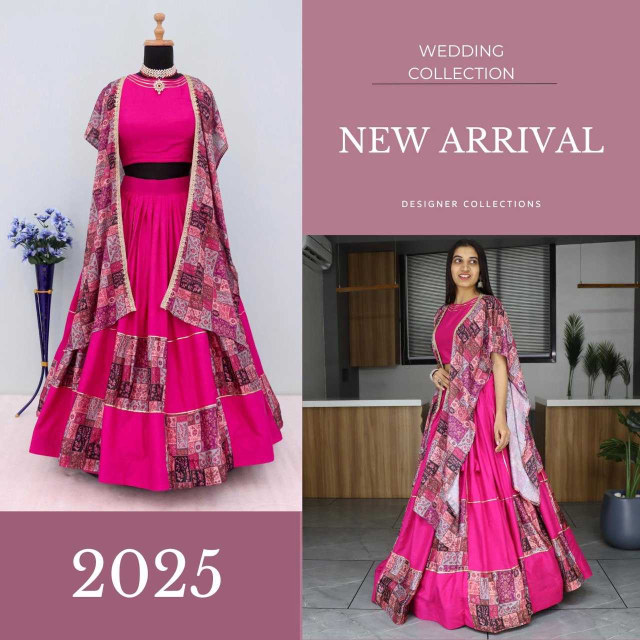 YNF RAYON COTTON RIN119 9007 LEHENGAS WHOLESALE INDO WESTERN SIMPLE GOTA PATTI LEHENGAS MANUFACTURER