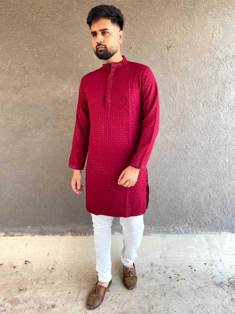 Ynf Rayon KESH246 Chikan kurta Mens Wear Wholesale Men Cotton Kurta Men Chikan Kurta Men Designer Shirt Manufacturer