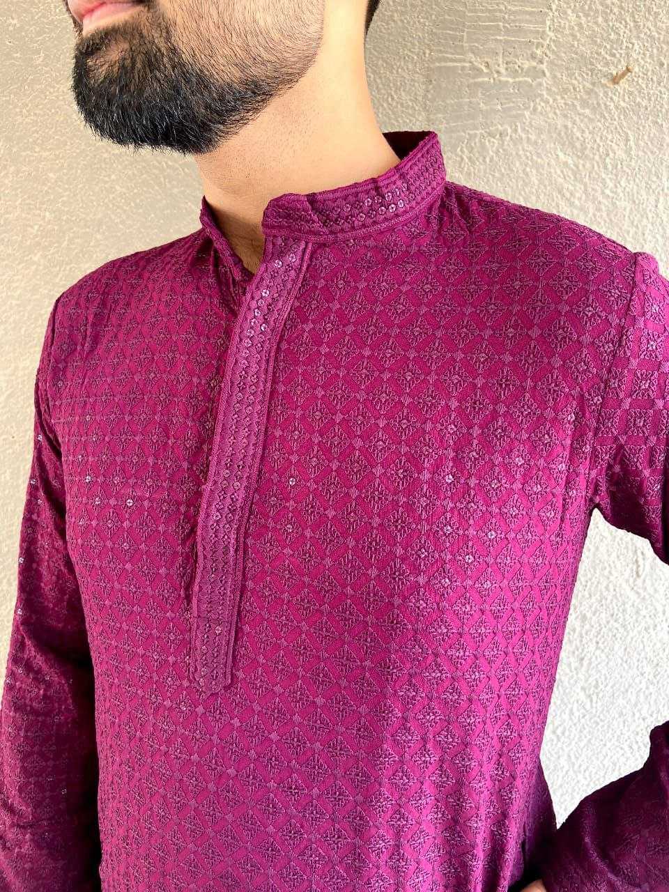 Ynf Rayon KESH246 Chikan kurta Mens Wear Wholesale Men Cotton Kurta Men Chikan Kurta Men Designer Shirt Manufacturer