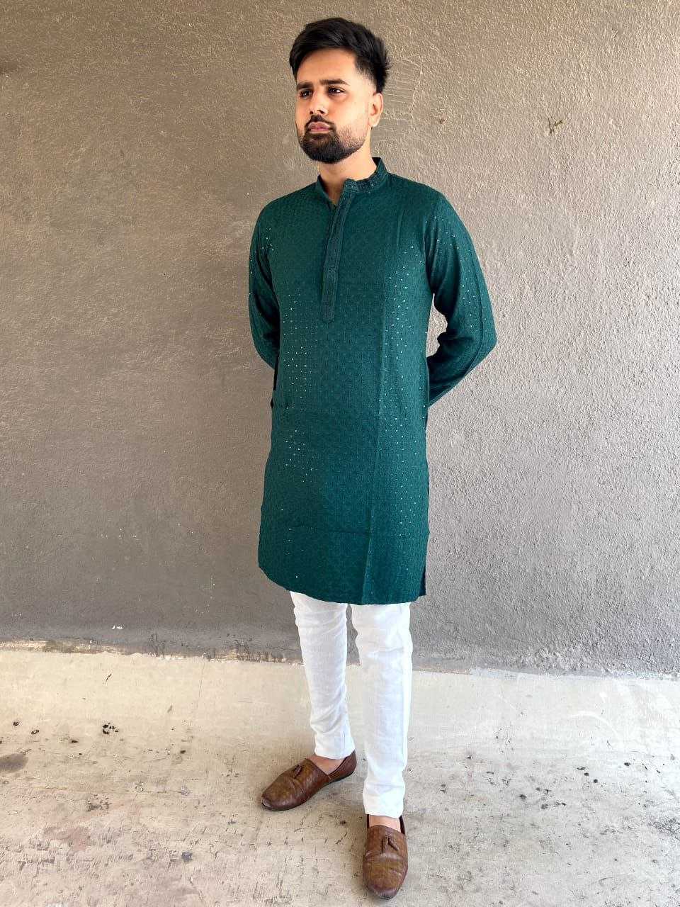 Ynf Rayon KESH246 Chikan kurta Mens Wear Wholesale Men Cotton Kurta Men Chikan Kurta Men Designer Shirt Manufacturer