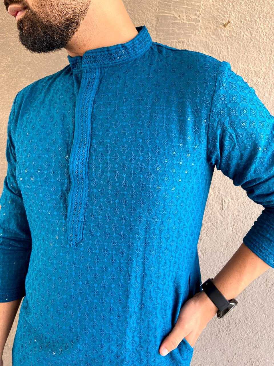 Ynf Rayon KESH246 Chikan kurta Mens Wear Wholesale Men Cotton Kurta Men Chikan Kurta Men Designer Shirt Manufacturer