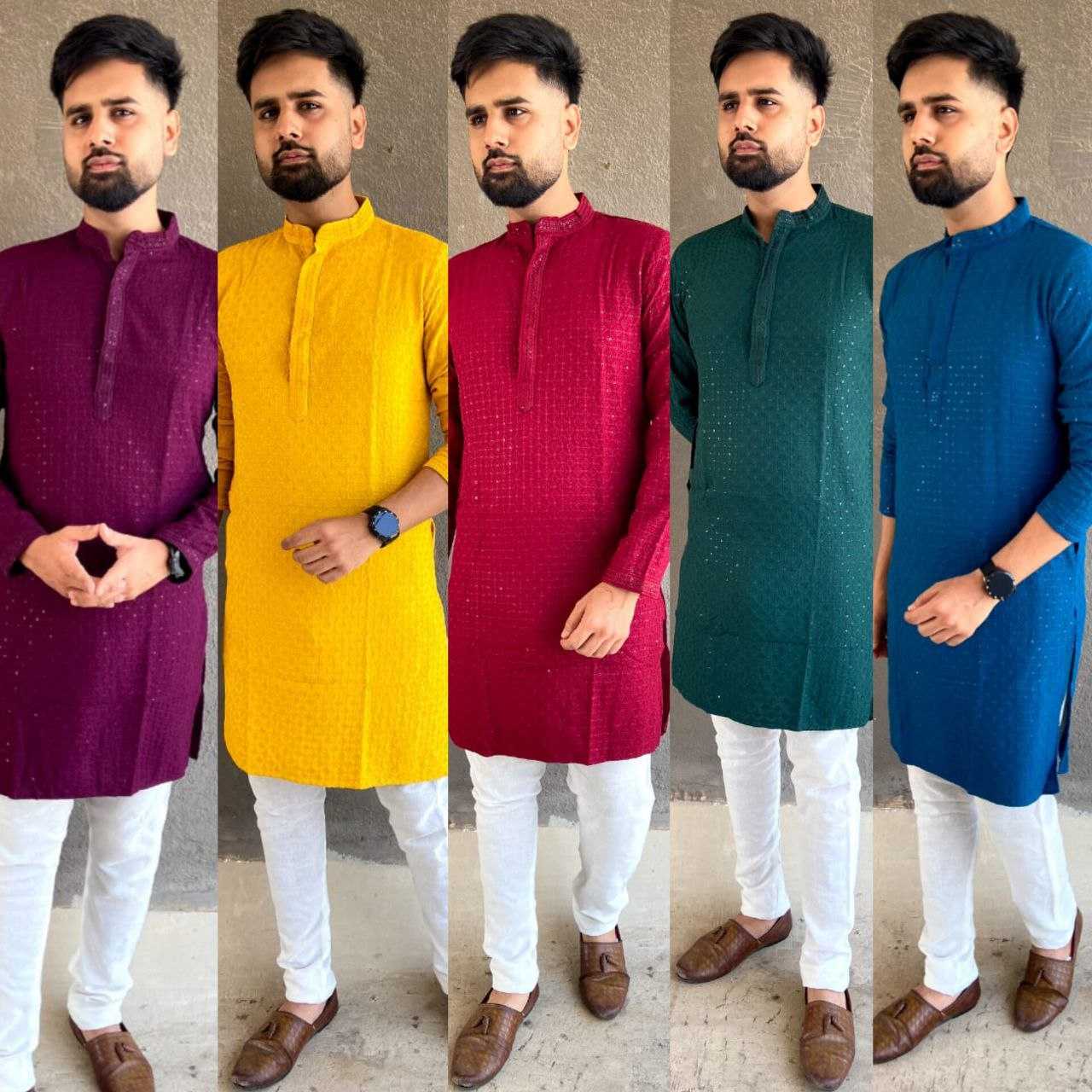 Ynf Rayon KESH246 Chikan kurta Mens Wear Wholesale Men Cotton Kurta Men Chikan Kurta Men Designer Shirt Manufacturer