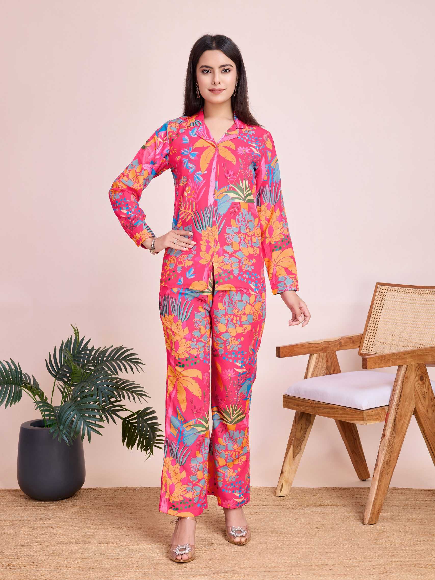 Ynf Reyon Cotton RIN153 7219 Western Wears Wholesale Co-ord Set Tops Bottom Wear Manufacturer