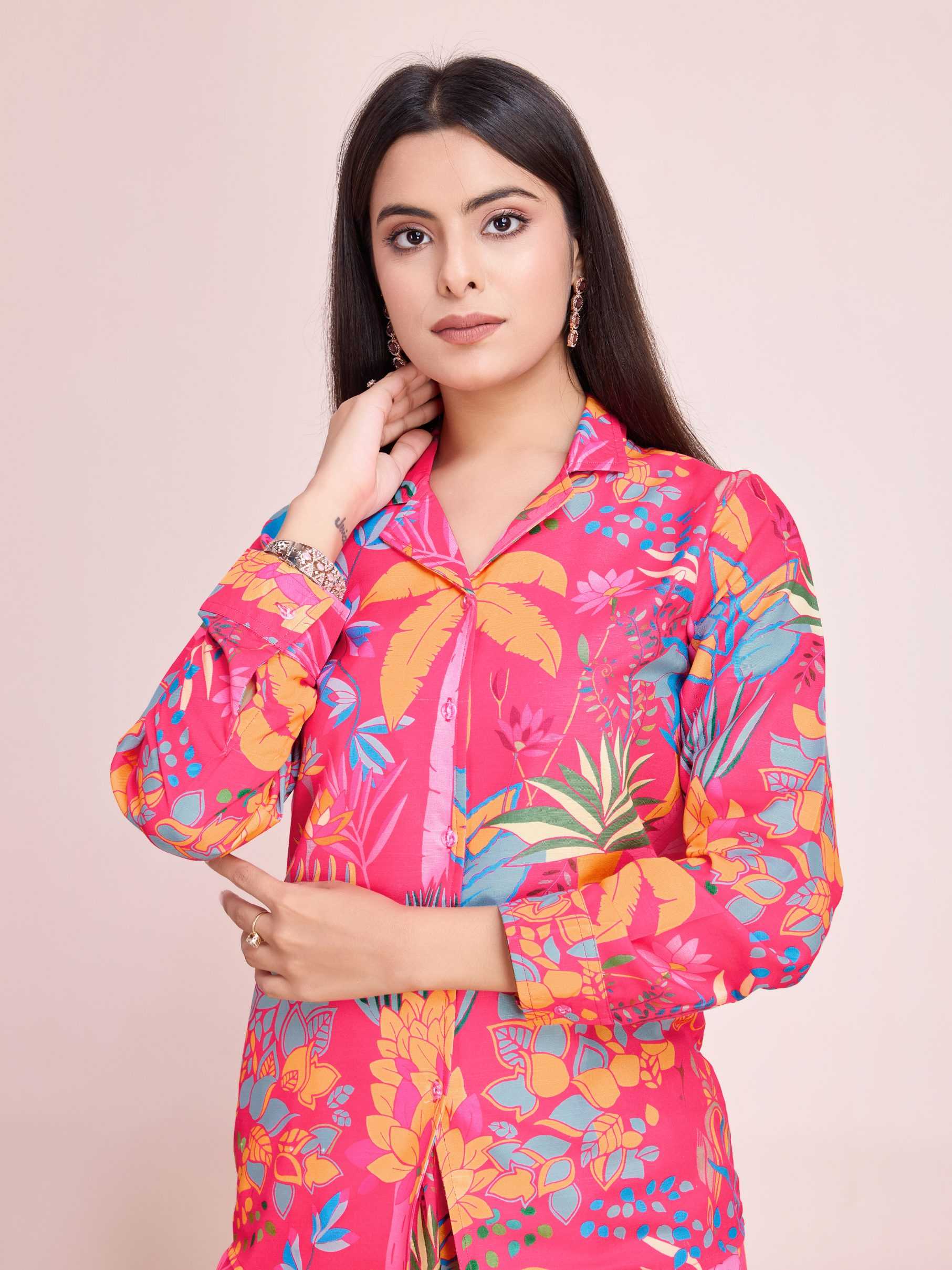 Ynf Reyon Cotton RIN153 7219 Western Wears Wholesale Co-ord Set Tops Bottom Wear Manufacturer