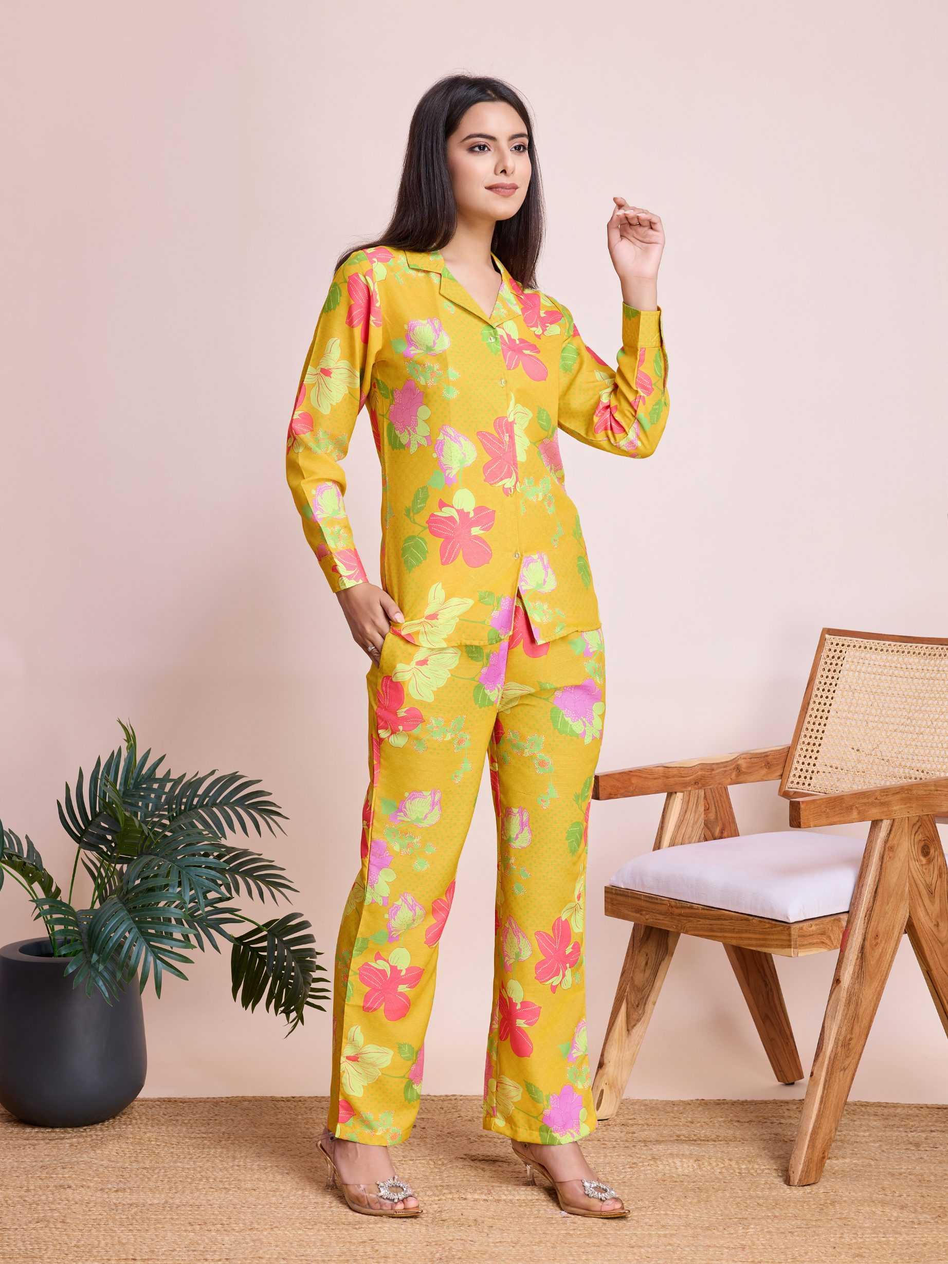 Ynf Reyon Cotton RIN153 7220 Western Wears Wholesale Co-ord Set Tops Bottom Wear Manufacturer