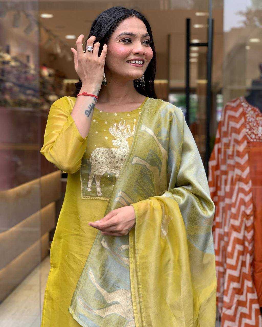 YNF ROMAN SILK KESH211 LDY132 SUITS & DRESSES WHOLESALE LADIES CHANDERI PRINTED SUITS MANUFACTURER