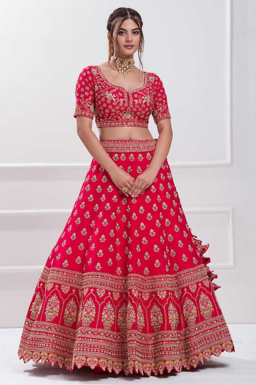 YNF SATIN KESH402 300 LEHENGA WHOLESALE EMBROIDERED SATIN DESIGNER LEHENGA MANUFACTURER