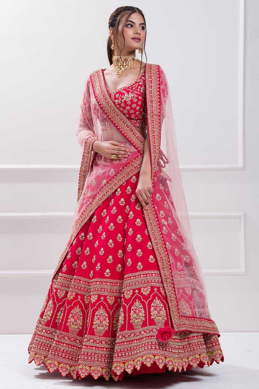 YNF SATIN KESH402 300 LEHENGA WHOLESALE EMBROIDERED SATIN DESIGNER LEHENGA MANUFACTURER