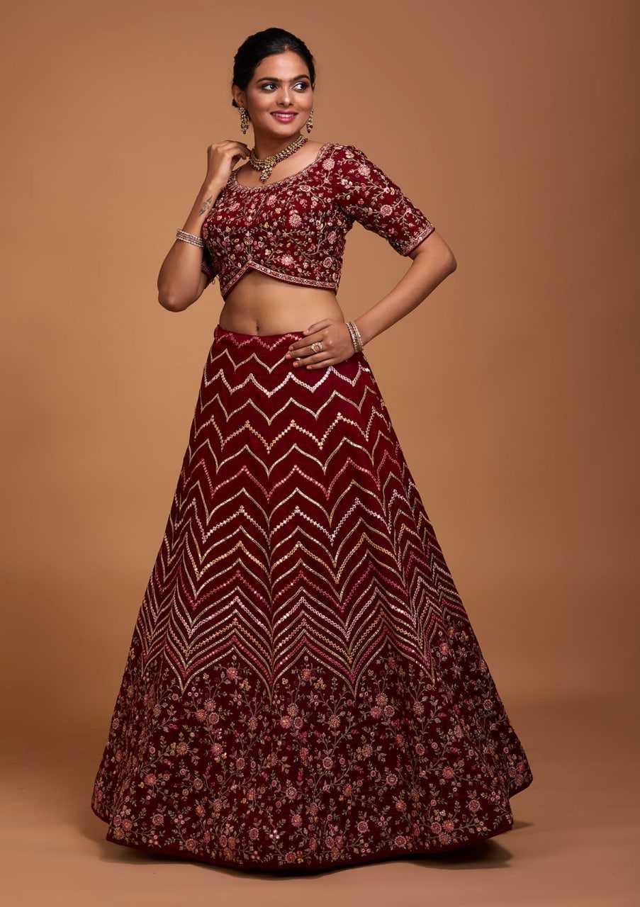 YNF SATIN KESH402 303 LEHENGA WHOLESALE GEORGETTE SATIN FANCY LEHENGA MANUFACTURER