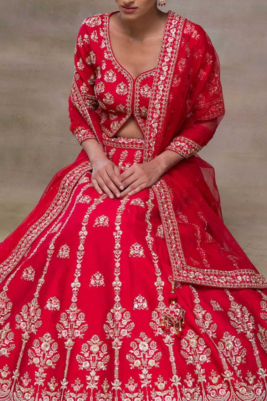 YNF SATIN KESH402 304 LEHENGA WHOLESALE TRADITIONAL DESIGNER SATIN LEHENGA MANUFACTURER