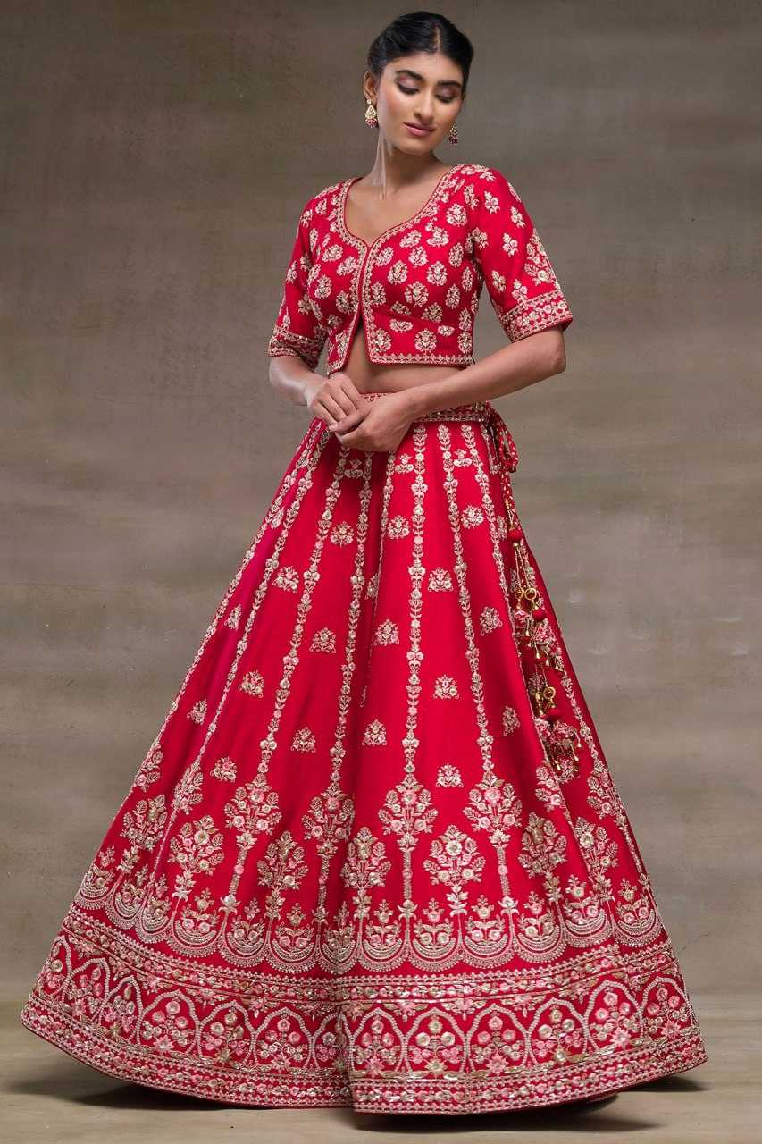 YNF SATIN KESH402 304 LEHENGA WHOLESALE TRADITIONAL DESIGNER SATIN LEHENGA MANUFACTURER