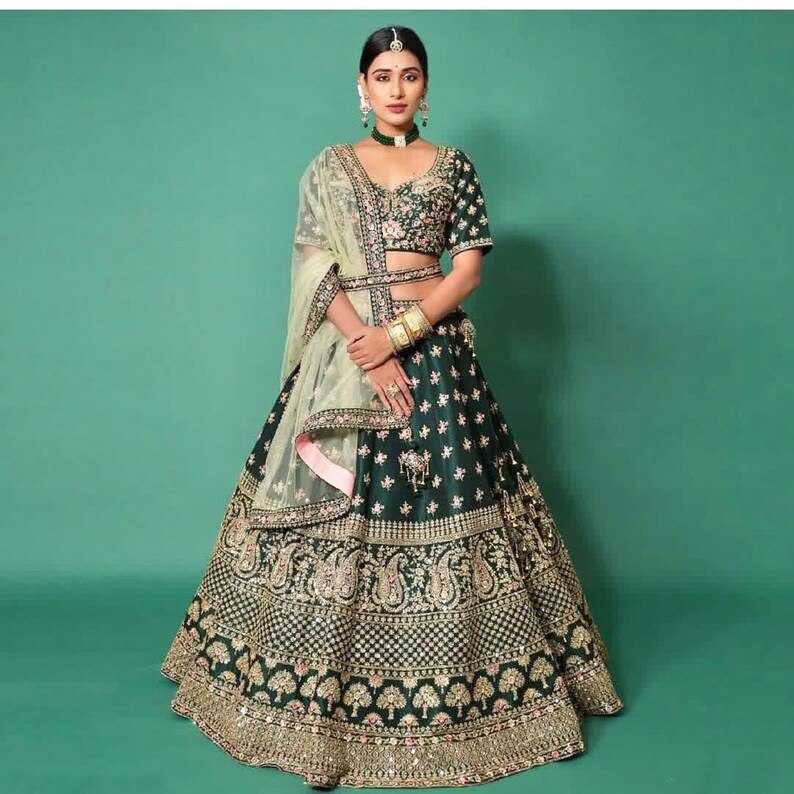 YNF SATIN KESH402 307 LEHENGA WHOLESALE DESIGNER SATIN FANCY LEHENGA MANUFACTURER