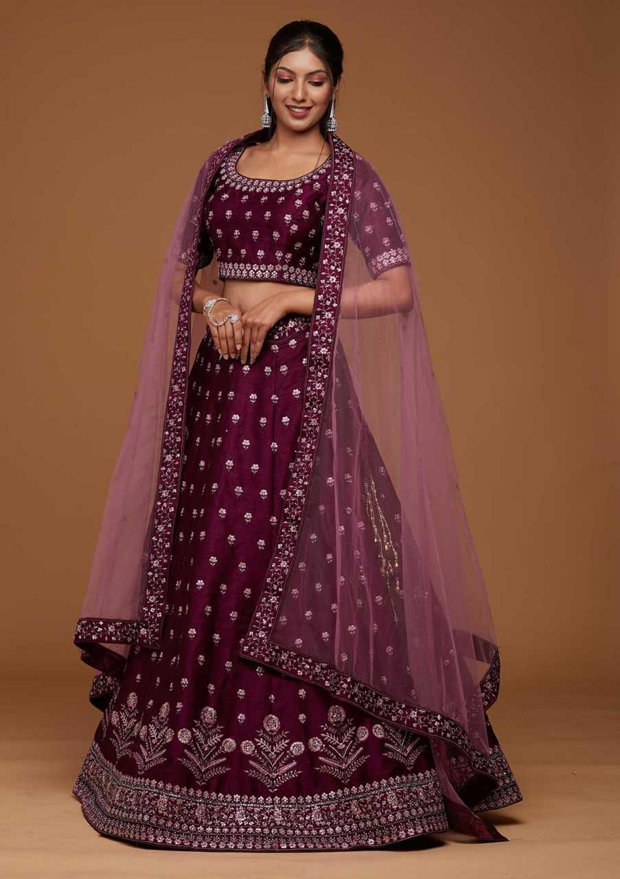 YNF SATIN KESH402 400 LEHENGA WHOLESALE DESIGNER SATIN FANCY LEHENGA MANUFACTURER