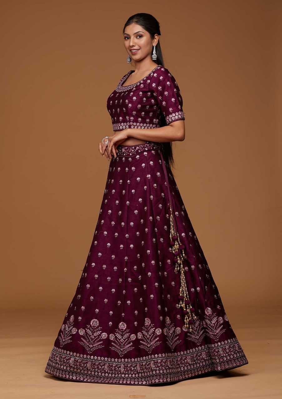 YNF SATIN KESH402 400 LEHENGA WHOLESALE DESIGNER SATIN FANCY LEHENGA MANUFACTURER