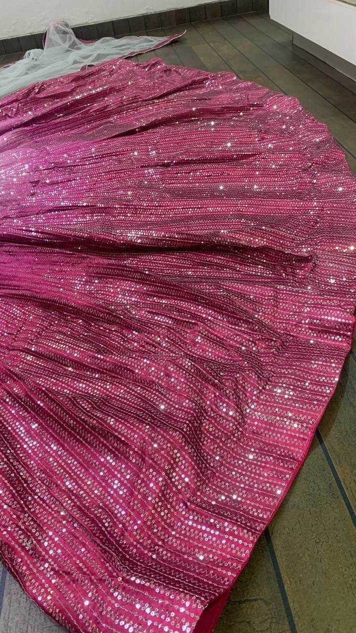 YNF SATIN SILK KESH270 193 LEHENGAS WHOLESALE SATIN SILK WITH CANCAN LEHENGAS MANUFACTURER