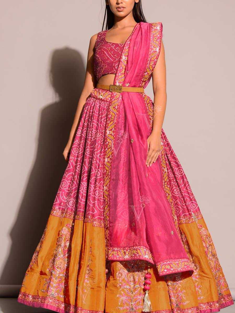 YNF SATIN SILK KESH270 206 LEHENGAS WHOLESALE SATIN SILK THREAD WORK LEHENGAS MANUFACTURER