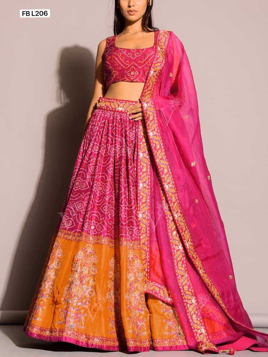 YNF SATIN SILK KESH270 206 LEHENGAS WHOLESALE SATIN SILK THREAD WORK LEHENGAS MANUFACTURER