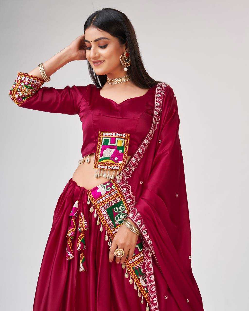 YNF SATIN SILK KESH270 262 LEHENGAS WHOLESALE SATIN SILK PINK LEHENGAS MANUFACTURER