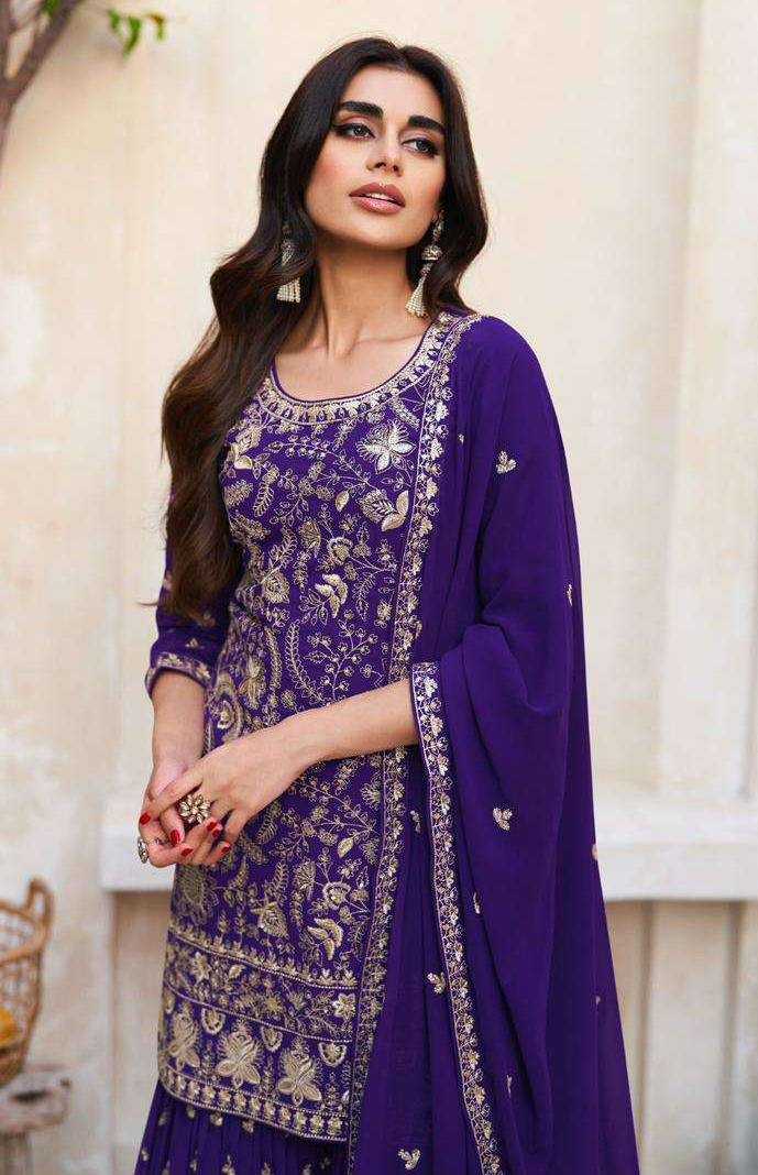 YNF SHARARA KESH398 1138 SUIT WHOLESALE DESIGNER EMBROIDERY SHARARA SALWAR SUIT MANUFACTURER 