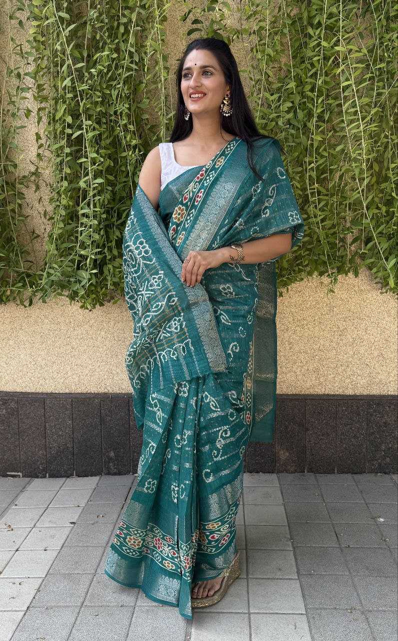 Ynf Silk Cotton KESH117 RWC67 Sarees Wholesale Printed Sarees Ladies Sarees Bandhani Sarees Manufacturer