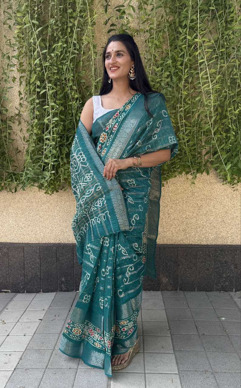 Ynf Silk Cotton KESH117 RWC67 Sarees Wholesale Printed Sarees Ladies Sarees Bandhani Sarees Manufacturer