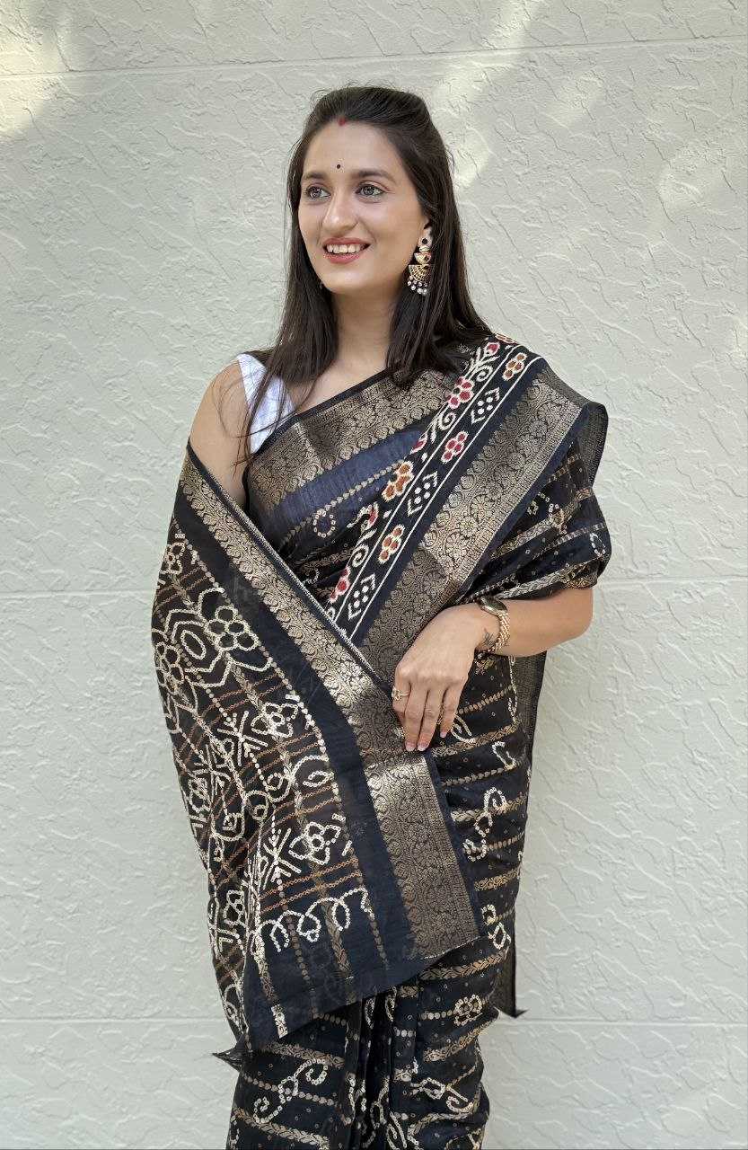 Ynf Silk Cotton KESH117 RWC67 Sarees Wholesale Printed Sarees Ladies Sarees Bandhani Sarees Manufacturer