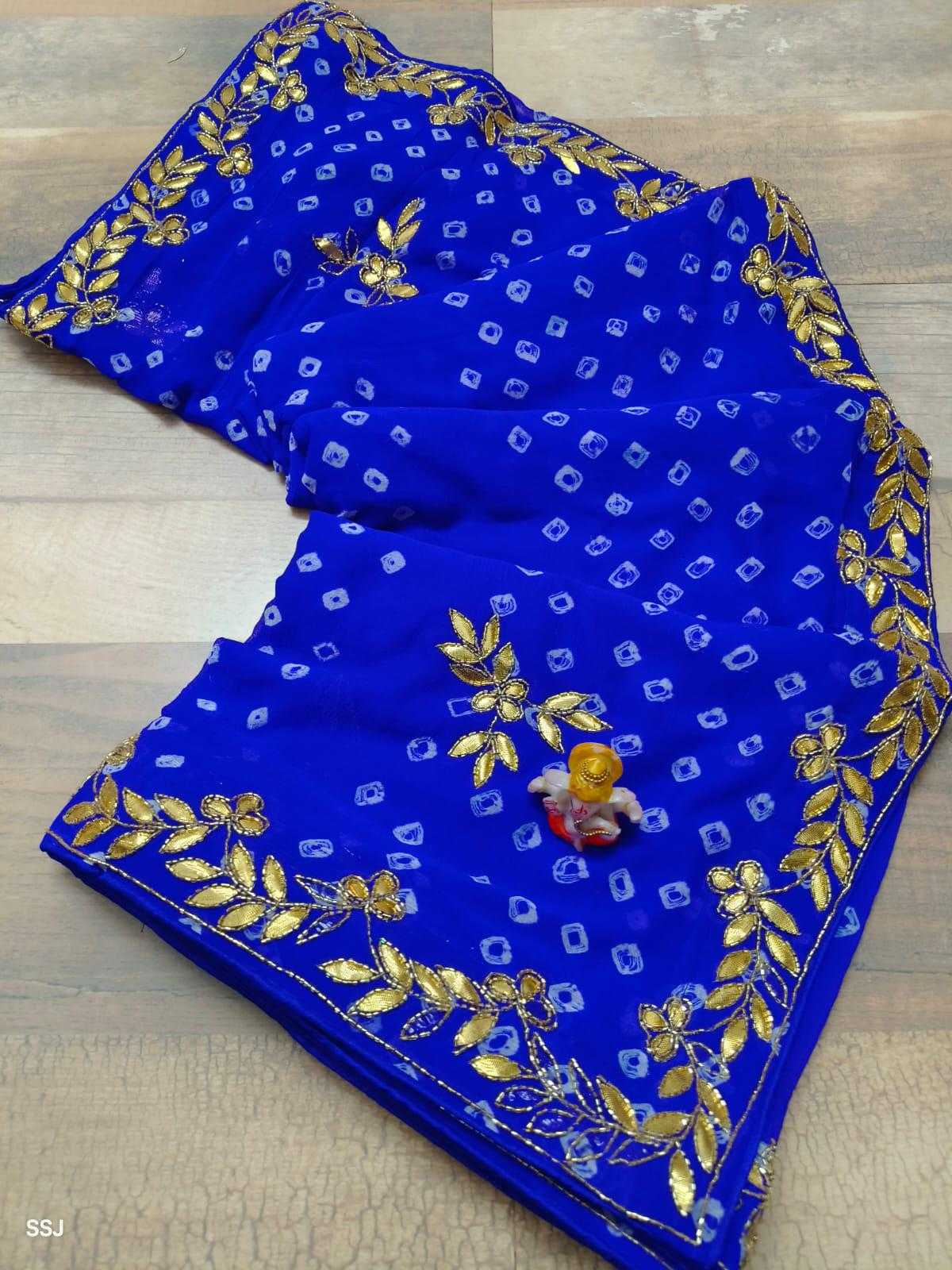 Ynf Silk KESH155 Bandhej saree Sarees Wholesale Hand Work Sarees Gota Patti Sarees Bandhani Bandhej Sarees Manufacturer