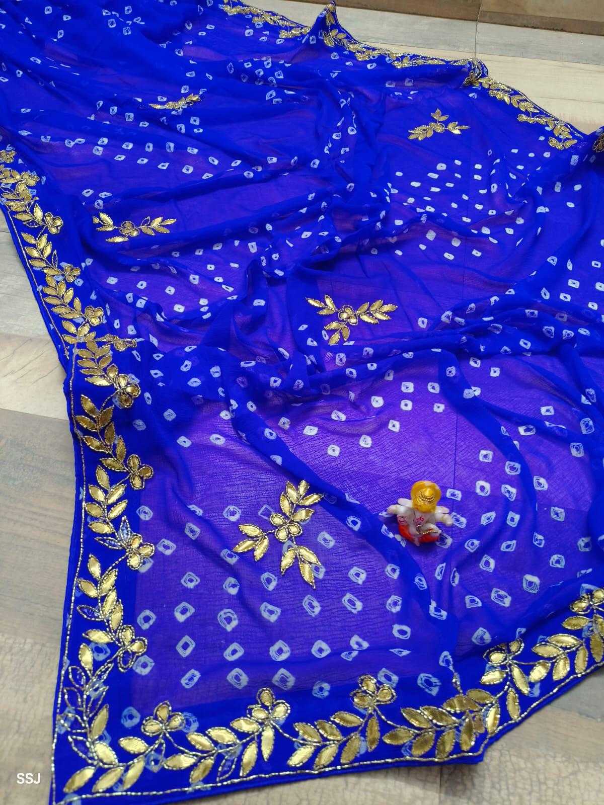 Ynf Silk KESH155 Bandhej saree Sarees Wholesale Hand Work Sarees Gota Patti Sarees Bandhani Bandhej Sarees Manufacturer