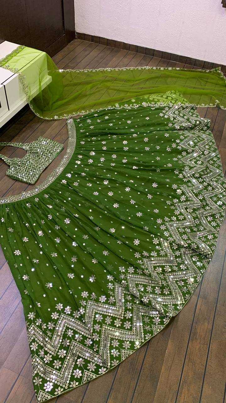 YNF SILK KESH270 40 LEHENGA  WHOLESALE FANCY GOTA PATTI SEQUINS LEHENGA MANUFACTURER