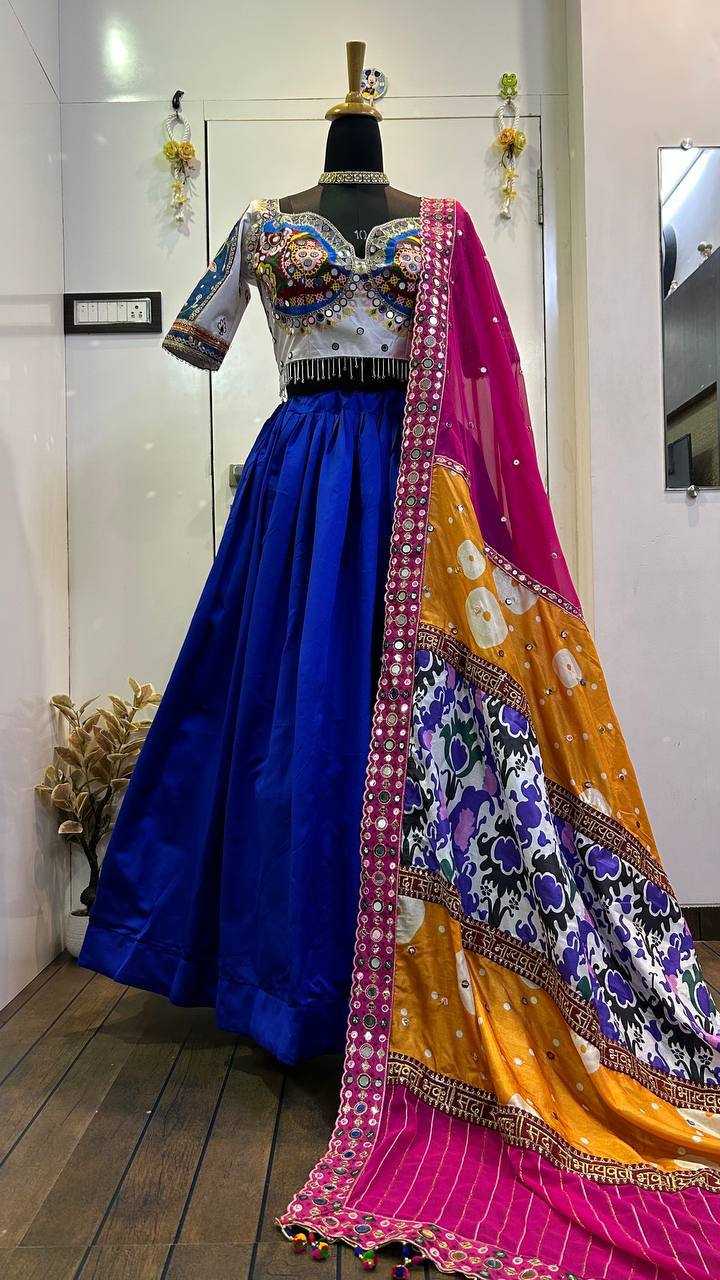 YNF SILK KESH270 53 LEHENGA WHOLESALE EMBROIDERED MIRROR SIMPAL LEHENGA  MANUFACTURER