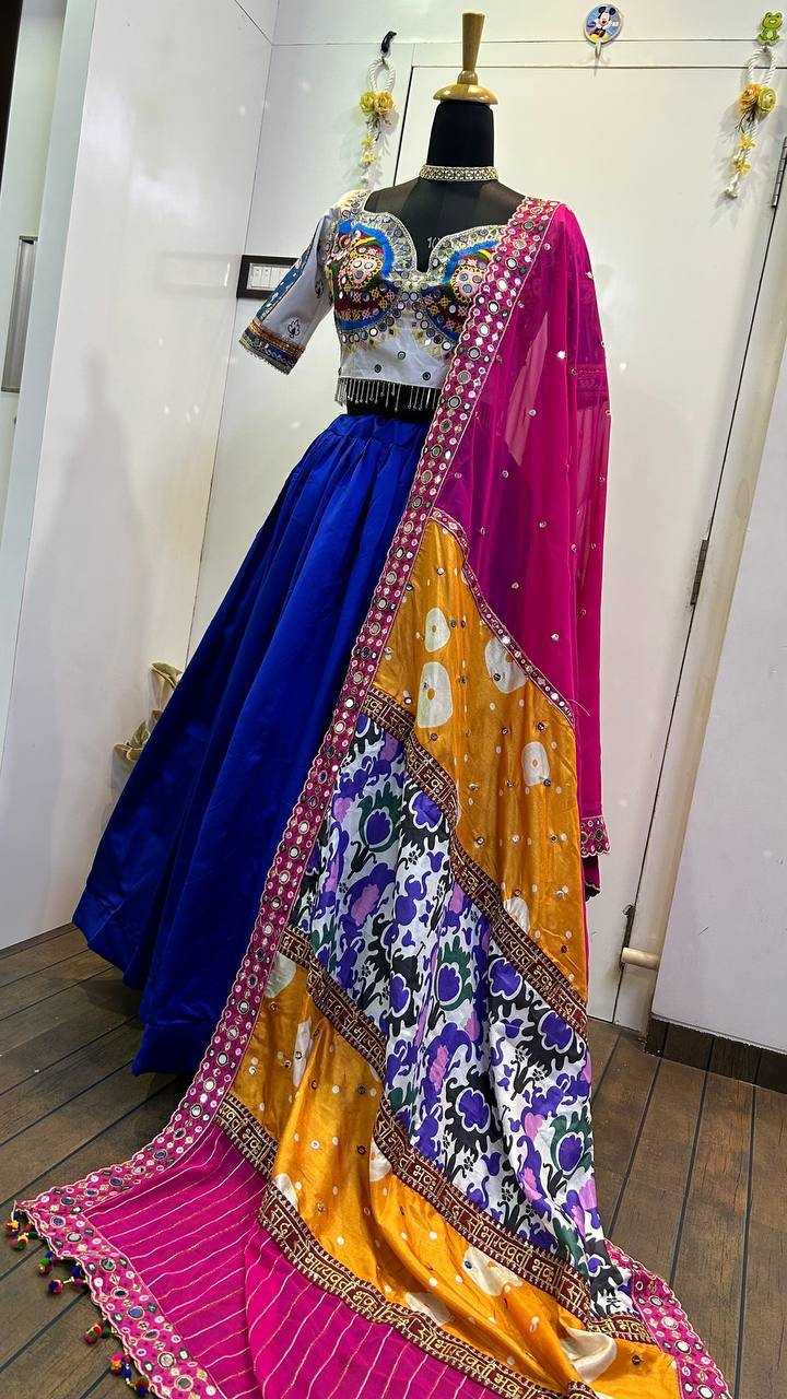 YNF SILK KESH270 53 LEHENGA WHOLESALE EMBROIDERED MIRROR SIMPAL LEHENGA  MANUFACTURER