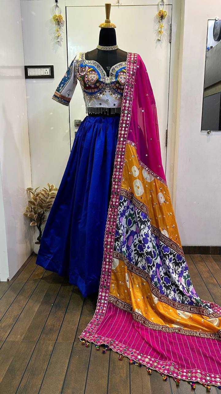 YNF SILK KESH270 53 LEHENGA WHOLESALE EMBROIDERED MIRROR SIMPAL LEHENGA  MANUFACTURER