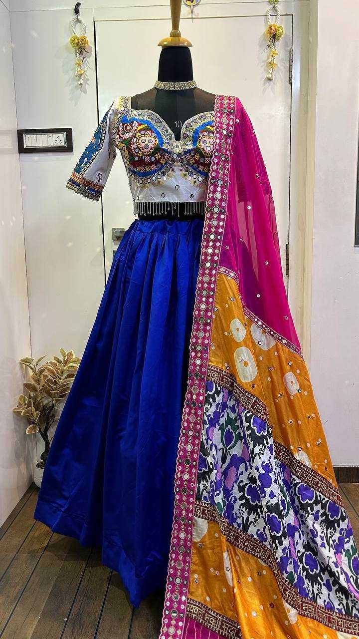 YNF SILK KESH270 53 LEHENGA WHOLESALE EMBROIDERED MIRROR SIMPAL LEHENGA  MANUFACTURER