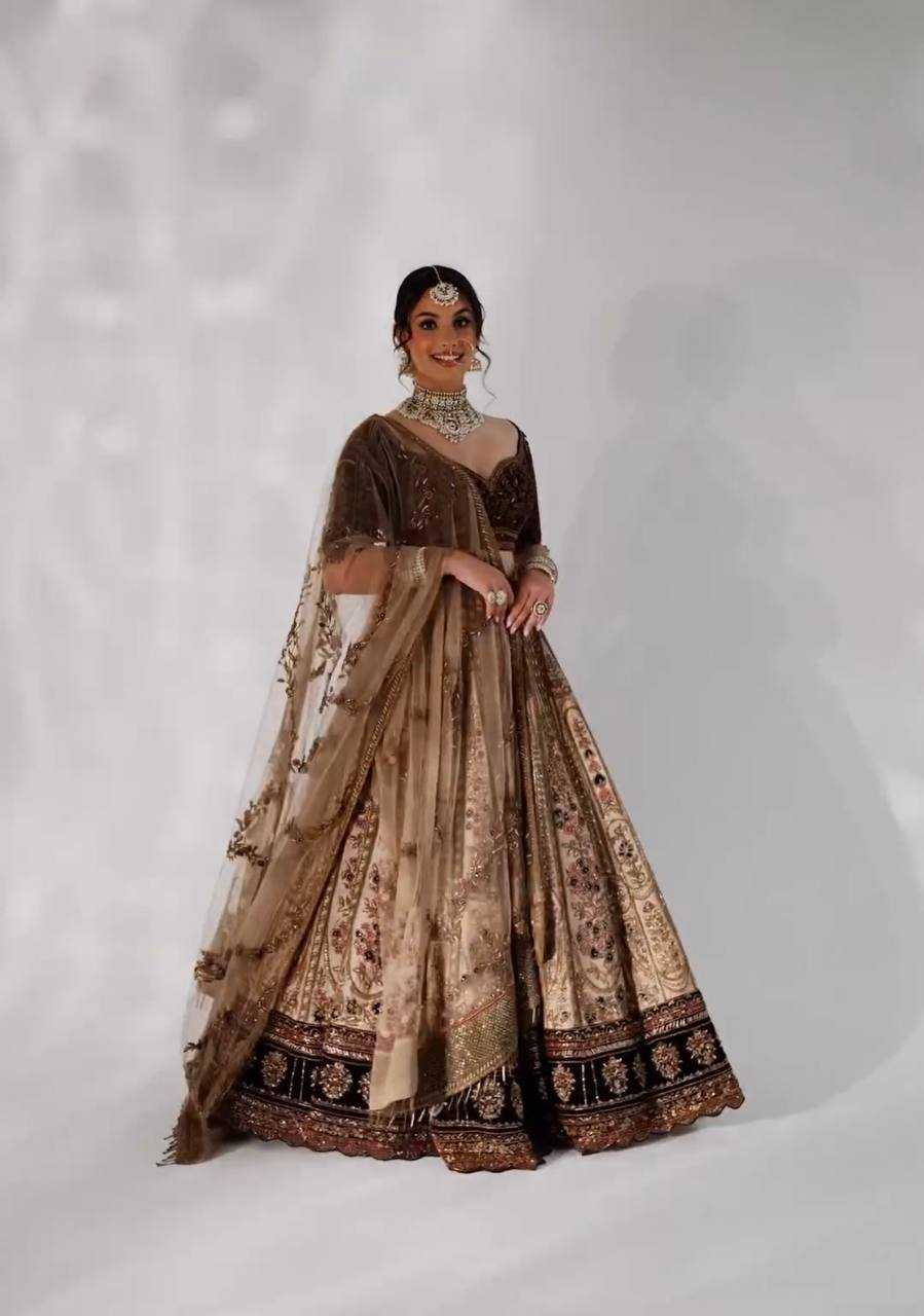 YNF SILK  KESH270 66 LEHENGAS  WHOLESALE SEQUINS WEDDING SILK LEHENGAS MANUFACTURER