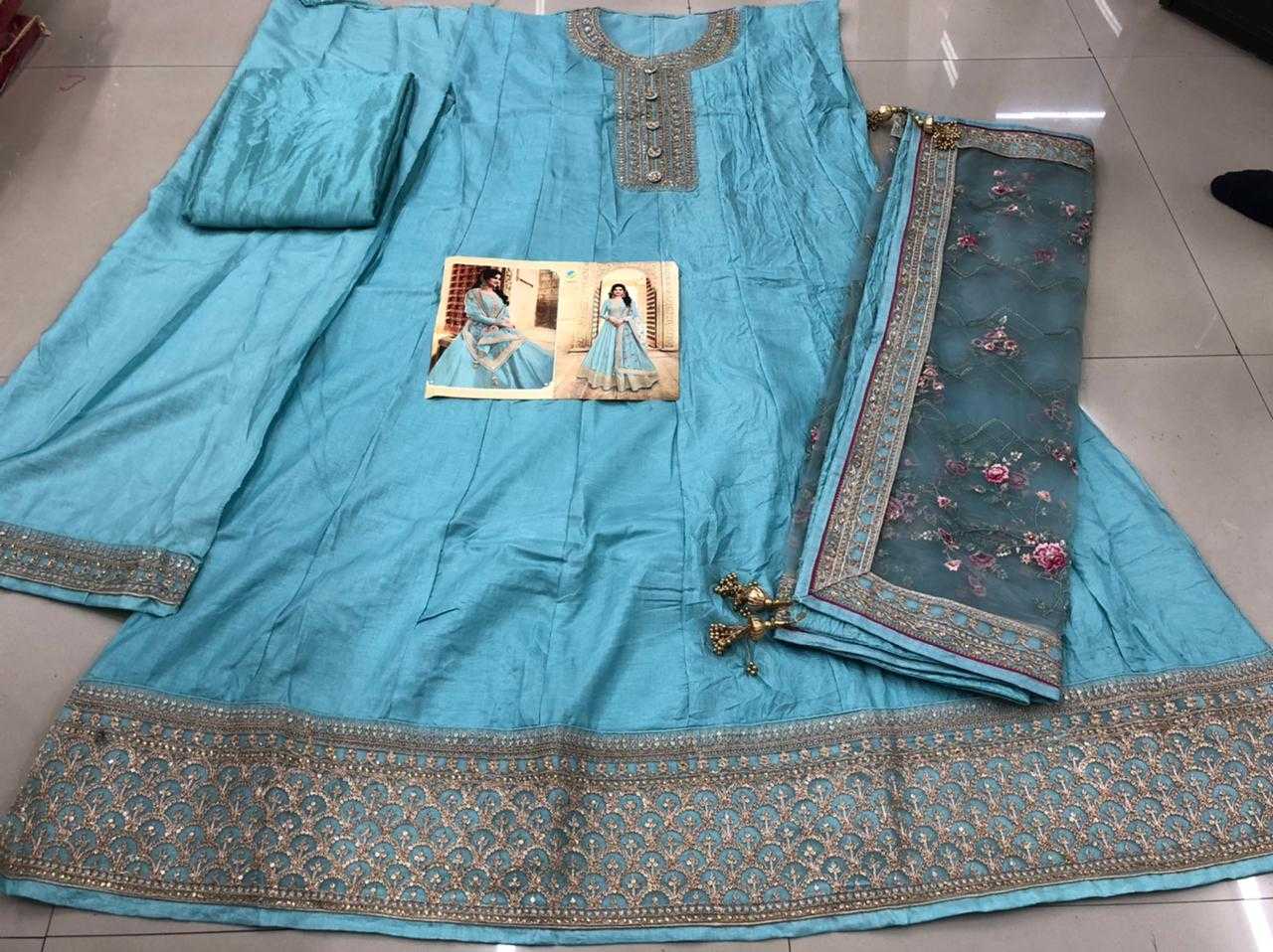 Ynf Silk KESH379 Kaseesh Parimahal Suits & Dresses Wholesale Embroidery Suits Ladies Silk Suit Semi Stitched Suits Manufacturer