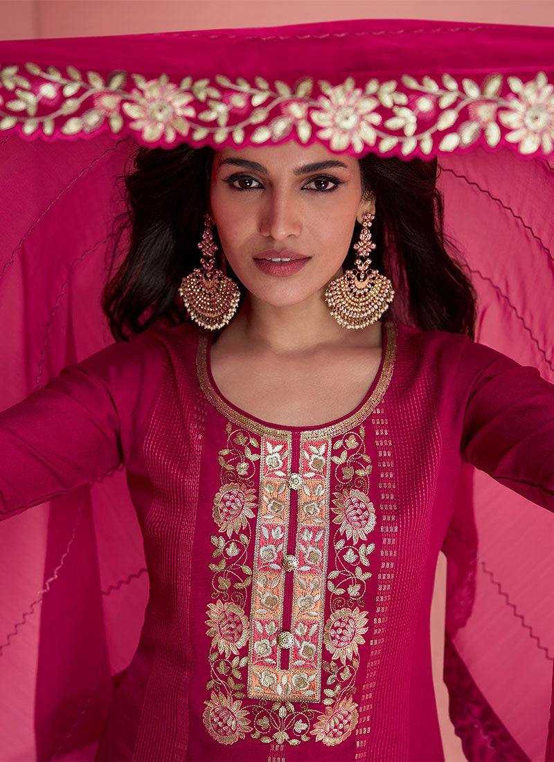 YNF SILK KESH398 1168 SUIT WHOLESALE WEDDING EMBROIDERY LADIES SUITS MANUFACTURER 