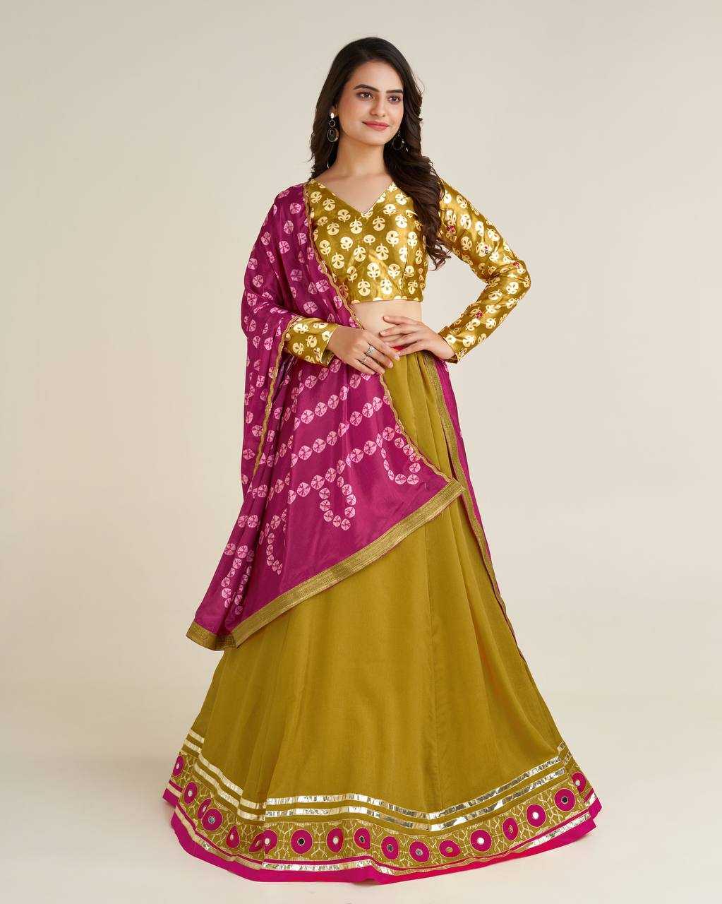 YNF SILK LEHENGA KESH270 259 LEHENGAS WHOLESALE THREAD MIRROR WORK SILK LEHENGAS MANUFACTURER