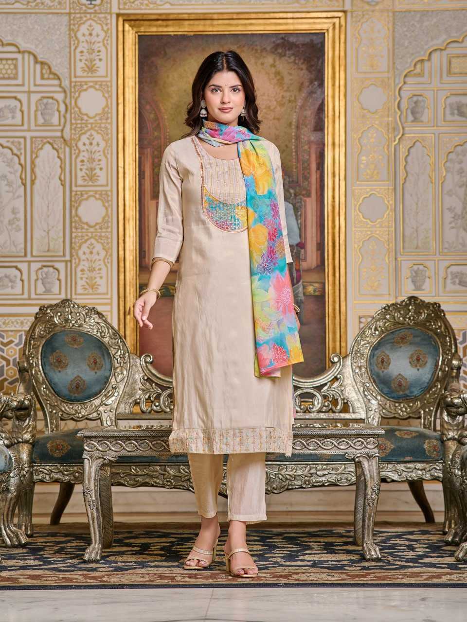 YNF SIMAR KESH402 102 KURTI WHOLESALE EMBROIDERED DESIGNER KURTI WITH PANT KURTI MANUFACTURER